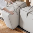 thumbnail image 4 of Oggfader Heavy Duty Extra Large Storage Bag with Reinforced Handles, Double Zipper - Cotton Collapsible for Clothes, Bedding, Moving, College Dorm - Gray, 1 Pack, 4 of 9