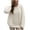 #_003White, variant on Hogleaql Womens Sweaters Casual Long Sleeve Crew Neck Chunky Knitted Sweater 2025 Dressy Fall Loose Fit Solid Color Pullover Top Pink M