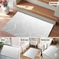 thumbnail image 6 of 2x3 Door Mat Rug, Grey Geometric Non-Skid Rubber Backing Large Rectangle Rugs - Living Room Bedroom Home Office, Modern White Stripe Abstract Distortion Art Indoor Floor Mat Carpets Washable Rug, 6 of 9