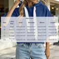 thumbnail image 3 of LEKWK Cropped Hoodie Women Drop Shoulder Short Sleeve Sweatshirt Drawstring Loose Fit Pullover Tops with Pocket Fall Casual Activewear Blue XXL, 3 of 7