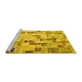 thumbnail image 2 of Ahgly Company Machine Washable Indoor Rectangle Patchwork Yellow Transitional Area Rugs, 3' x 5', 2 of 4