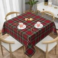 thumbnail image 2 of Christmas Plaid Square Tablecloth 52x52 Inch Green Red Xmas Buffalo Checkered Winter Holiday Theme Decorative Table Cloth Seasonal Rustic Farmhouse for Indoor Party Kitchen Dinner Picnic Decor, 2 of 5