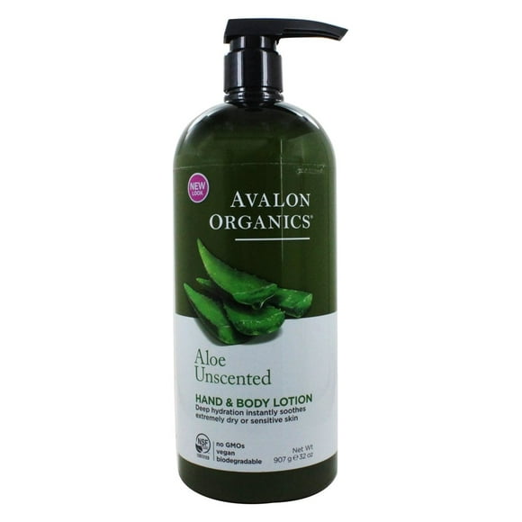 Avalon Organics - Lotion pour les Mains et le Corps Aloès Non Parfumé - 32 fl. oz.