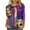 #560-Multicolor, variant on Wowcloth Woman's T-Shirt, Loose Fit with Three-Quarter Sleeve, Round Neck, and Carnival Print for Casual Wear