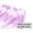 thumbnail image 6 of Beezizac Pajamas for Girls 2-Piece Purple Soft Tee & Shorts PJ Trendy Tie Dye Elephant Puppy Jammies Set Size 6, 6 of 7