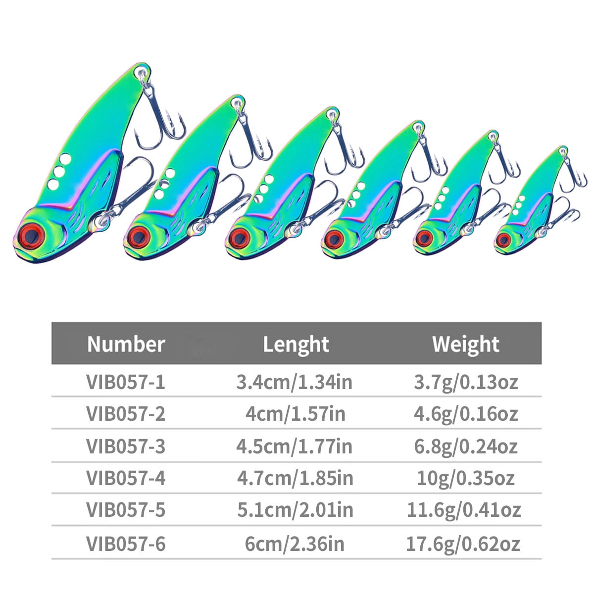 HENGJIA 6 Pack Blade Baits for Bass Fishing Lures Hard Metal VIB Fishing Spoons Lipless Crankbait Swimbaits for Trout Walleye Crappie Saltwater Blade Bait Fishing Lure