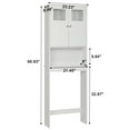 thumbnail image 6 of Ktaxon Over the Toilet Bathroom Storage Cabinet with 2 Doors & 3 Storage Shelves Space Saver, White, 6 of 16