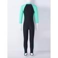 thumbnail image 3 of Alvivi Kids Girls One Piece Long Sleeve Swimsuits UPF 50+ UV Sun Protective Full Body Rash Guard Wetsuit Mint Green 11-12, 3 of 7