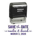 thumbnail image 1 of Printtoo Personalized Violet Self Inking Wedding Stamp Custom Save The Date Rubber Stamper -58 x 22 mm, 1 of 6