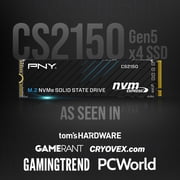 PNY CS2150 1TB Gen5 x4 PCIe NVMe M.2 2280 Internal SSD – Up to 10,200/8,300 MB/s M280CS2150-1TB-TB
