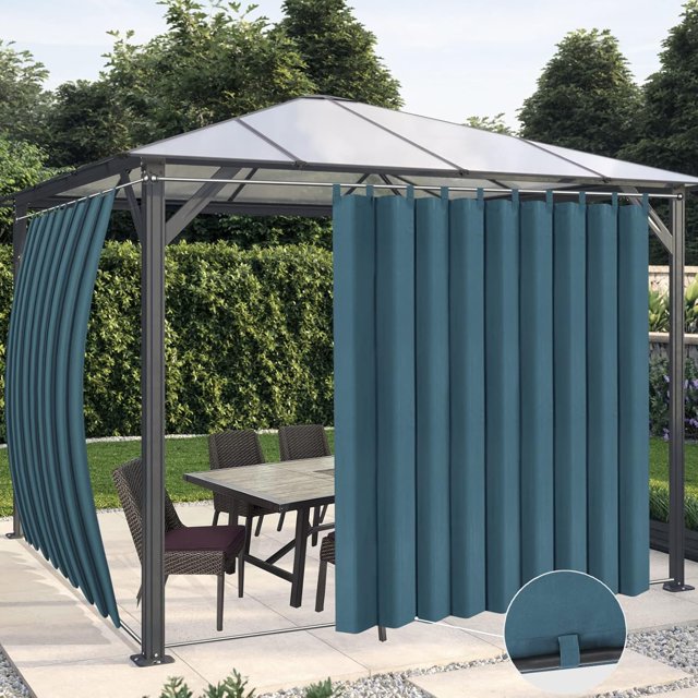 Rideaux Intérieurs Extérieurs pour Patio \ Panneau de Rideau à Oeillets Bloquant le Soleil pour Intimité, Rideaux Résistants aux Intempéries pour Gazebo, Véranda avant, Pergola, Kaki G x H Panneau