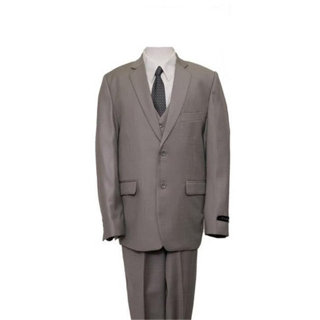 2 Button Front Closure Interior Pick Stitching Boys Suits Dark Tan - 10