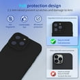 thumbnail image 5 of iPhone 14 Pro Max Case with Camera Protection, Silicone Shockproof Slim Thin Phone Case for iPhone 14 Pro Max  6.7 inch (Black ), 5 of 8