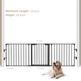 thumbnail image 2 of Ktaxon Foldable Entryway Fence Metal Indoor 29"H Large Size, 3PCS Dog Gates Playpen, Pet Exercise Enclosure, Black, 2 of 13