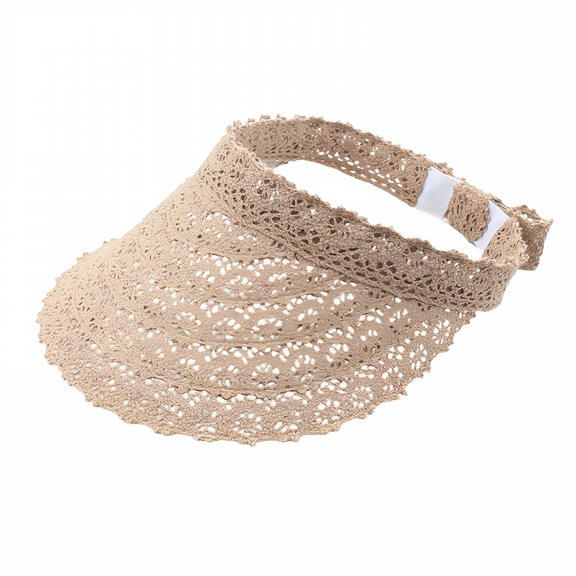 TELOLY Sun Visor Hats for Women Wide Brim Straw Visors Womens Foldable Beach Visors Summer Roll Up Ponytail Beach Hat