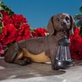 thumbnail image 2 of Bits and Pieces 9" Dachshund Dog Garden Statues, Solar Lantern, 2 of 7