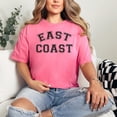 thumbnail image 2 of Retro East Coast Style Graphic, Crunchberry Comfort Colors T-Shirt, Large, 2 of 3