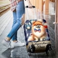 thumbnail image 3 of Patriotic Pomeranian 4th of July Independence Paws Travel Luggage Cover Pom Dog Lover Gifts Suitcase Dust Protective Decor - 02010, 3 of 5