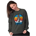 thumbnail image 4 of Retro NASA Worm Logo Rocket Launch Sweatshirt for Men or Women Brisco Brands L, 4 of 6