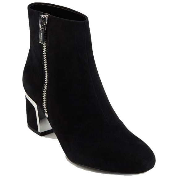 DKNY Womens Crosbi Leather Block Heel Ankle Boots