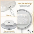 thumbnail image 2 of Cute AirPod Pro 2 Case with Pearl Wrist Chain Bling Marble Design for Women and Girls, 2 of 5