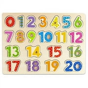 Imagination Generation Professor Poplar's Wooden Numbers 123 Puzzle Board, Sensory & Tactile Learning