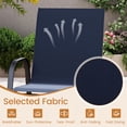 thumbnail image 4 of Gymax 4PCS Outdoor Bar Stools 29'' Fabric Bar Height Stools w/ Armrests & Footrest Navy, 4 of 10