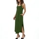 thumbnail image 4 of Vestido Corto para Mujeres Verano Color Sólido Cuello en V con Bolsillo, Manga Corta Vestido de Primavera Casual para Uso Diario, 4 of 7