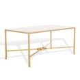 thumbnail image 6 of Safavieh Couture Tauri Forged Metal Modern Coffee Table, Brass/White, 6 of 10