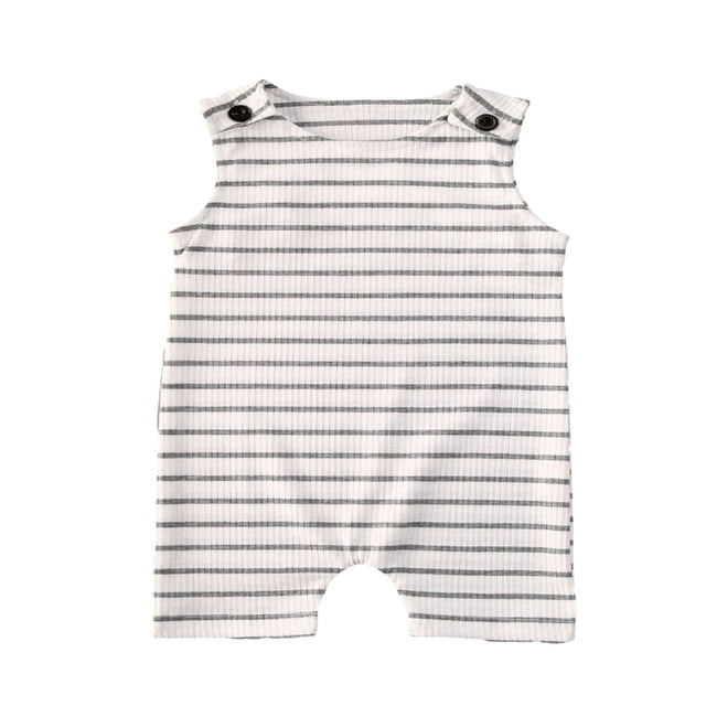 Combinaison en Tricot à Rayures avec Poche pour Bébé Garçon