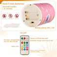 thumbnail image 5 of Yayeee Flameless Candles with Remote Flickering Battery Operated Multi Color Changing, Geometric Pattern, 5 of 7