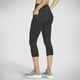 thumbnail image 2 of Legging Skechers Go Walk de cintura alta a media pantorrilla para mujer, negros, 2 of 4
