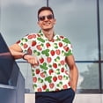 thumbnail image 5 of Daiia Strawberry Pattern Men’s Polo Shirts,Solid Deck Shirt,Classic Fit, Breathable Cotton Polo for Casual and Sport Wear-Small, 5 of 7