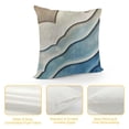thumbnail image 4 of Creowell Pillow Covers  Teal Blue Modern Geometric Throw Pillow Covers Brown Abstract Ocean Wave Square Pillowcases Cushion Cover for Sofa Couch Bed Multi Size, 4 of 5