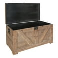 thumbnail image 6 of Kate and Laurel Cates Rustic Wood Trunk, 14.5" x 28" x 14.5", Rustic Brown, Farmhouse Decorative Storage Chest, 6 of 6