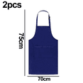 thumbnail image 2 of 2 delantales ajustables resistentes a las gotas de agua con 2 bolsillos, delantales de cocina para mujeres, hombres, chef, 2 of 5
