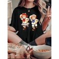 thumbnail image 1 of [Cute Sailor Doll Tee] 1pc Fashionable Crew Neck T-Shirt - Cute Sailor Doll Print, Comfortable Short Sleeve Knit Polyester Top - All-Season Summer Tee with Medium Stretch, 1 of 6