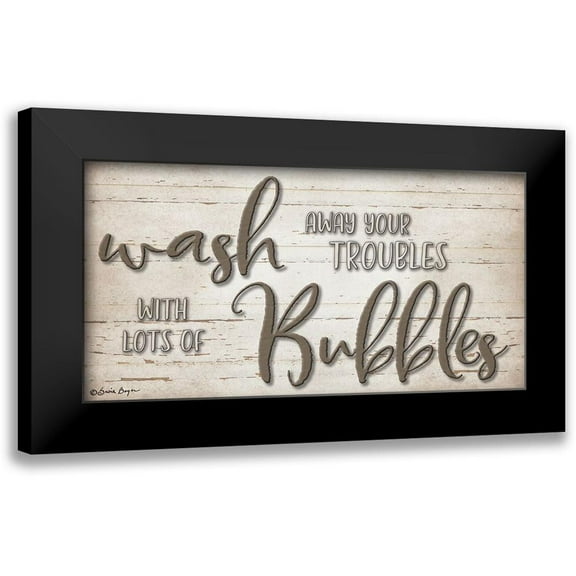 Boyer, Susie 14x9 Black Modern Framed Museum Art Print Titled - Wash Your Troubles