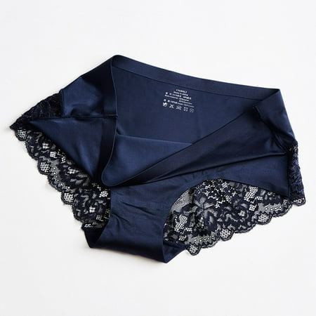 

Ruziyoog Women Cool Comfort Panties Womens Lace Boyshort Panty Lingerie Soft Stretch Cheekini Blue XXL