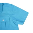 thumbnail image 3 of Bienzoe Boys Button Up Shirt: Short Sleeve Kids Dress Collared Shirts Two Pockets Oceanblue 7, 3 of 9