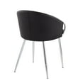 thumbnail image 5 of Silver Orchid  Battista Silver Upholstered Chair Black Faux Leather, 5 of 7