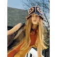 thumbnail image 4 of xiaxaixu Women Knitted Hat with Flower Pattern, Bright Color Matching Hollow Decoration Clothing Accessory, 4 of 7
