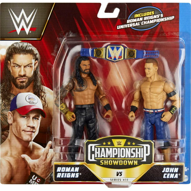 Championship Showdown Roman Reigns vs Cena Action Figures, 2 Pack Championship (6- in) - Walmart.com