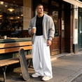 thumbnail image 5 of WJOSBXT Mens Baggy Pants Drawstring Wide Leg Sweatpants 2026 Big and Tall Workout Track Pants Lounge Straight Oversized Hiking Trousers with Pockets M, 5 of 9