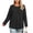 Black, variant on Asxite Women Plus Size Fall Winter Tops Round Neck Long Sleeve Solid Casual Shirts