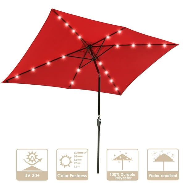 10x6 5ft Rectangle Outdoor Patio Beach Market Aluminium Umbrella W Sun Shade Solar Powered Led Light Crank Tilt Com - Rectangular Patio Umbrella With Led Lights 10x6 5ft Rectangle Outdoor Patio Beach Market Aluminium Umbrella W Sun Shade Solar Powered Led Light Crank Tilt Com - Rectangular Patio Umbrella With Led Lights