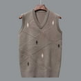 thumbnail image 3 of uikmnh Men's Sweaters Men's Knitted V-Neck Sleeveless Padded Sweater Vest for Modern Casual Style and Everyday Comfort Size:XL, 3 of 7