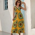 thumbnail image 7 of s Retro Circles / Vintage s Seventies Pattern Sleeveless Dress ladies dresses for women Party dresses for women, 7 of 7