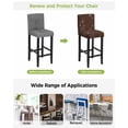 thumbnail image 3 of Brown Bar Stool Covers Set of 2, Spring Flora Stretch Washable Bar Chair Covers with Backs, Removable Pub Counter Height Chair Cover for Kitchen Dining Room Cafe Modern Abstract Art Pastoral, 3 of 7