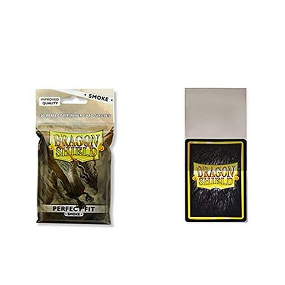 Dragon Shield Perfect Fit Sleeves (100 Piece), Smoke